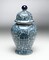AA Importing 59733 Antiqued Pale Green And Blue Ginger Jar With Lid